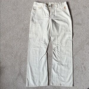 Women’s Light Cream Straight-Leg Jeans